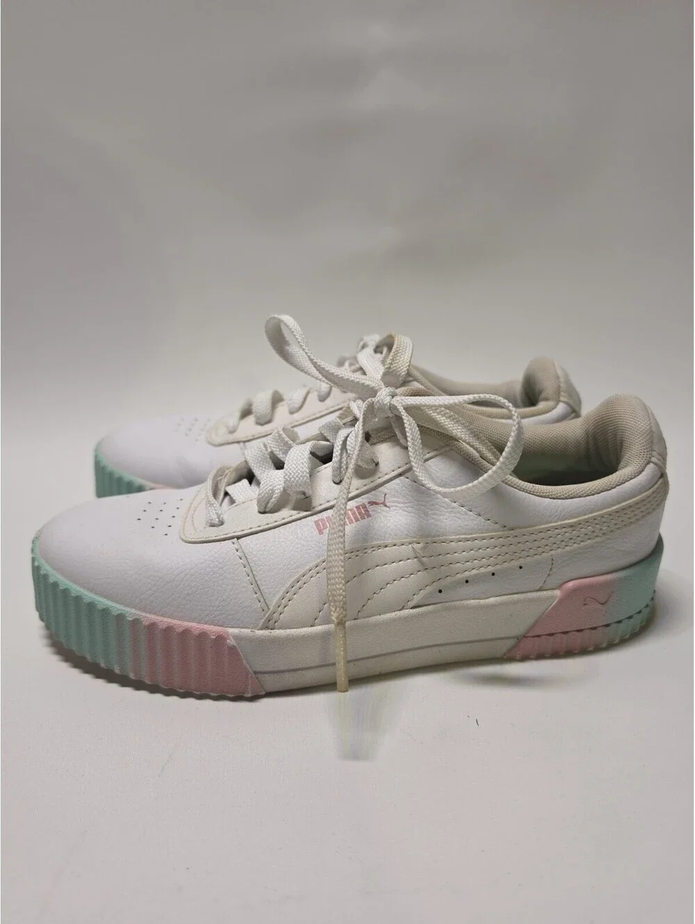 PUMA Carina Faded Spray Paint Lace Up Low Top Sneakers 368671-01